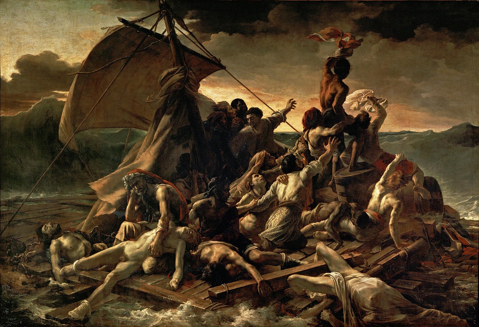 1582px Jean Louis Théodore Géricault La Balsa De La Medusa (museo Del Louvre, 1818 19)